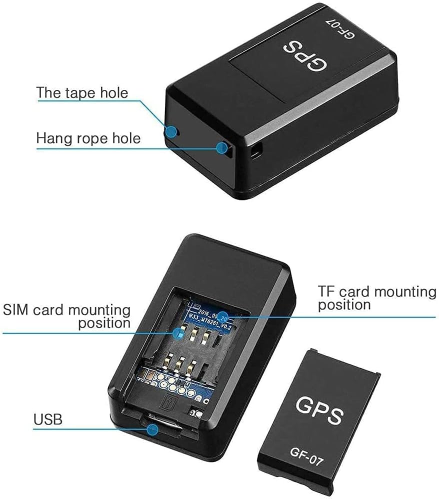 GF-07 Mini GPS Tracker – Rechargeable Real-Time Car & Bike Tracking Device with Voice Monitoring (With Box)
