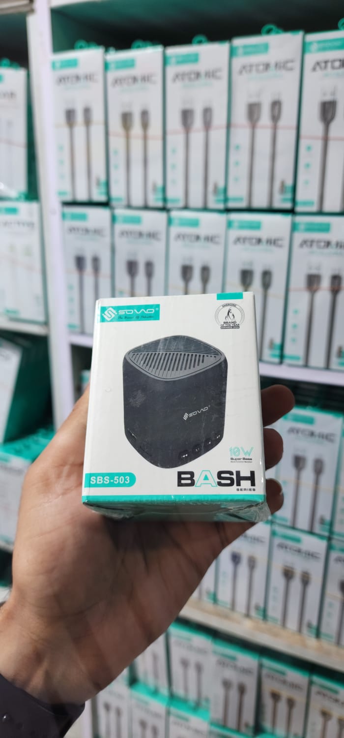 SOVO SBS-503 BASH Series 10W Bluetooth Speaker – Super Bass Portable Wireless Speaker with FM, USB, TF & AUX Support