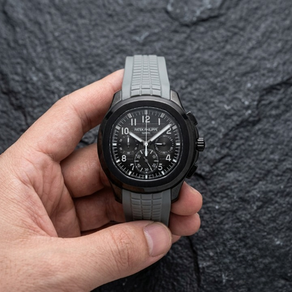 Chronograph Mens Watch With Rubber Strap Stylish Sports Design Non Waterproof Without Box