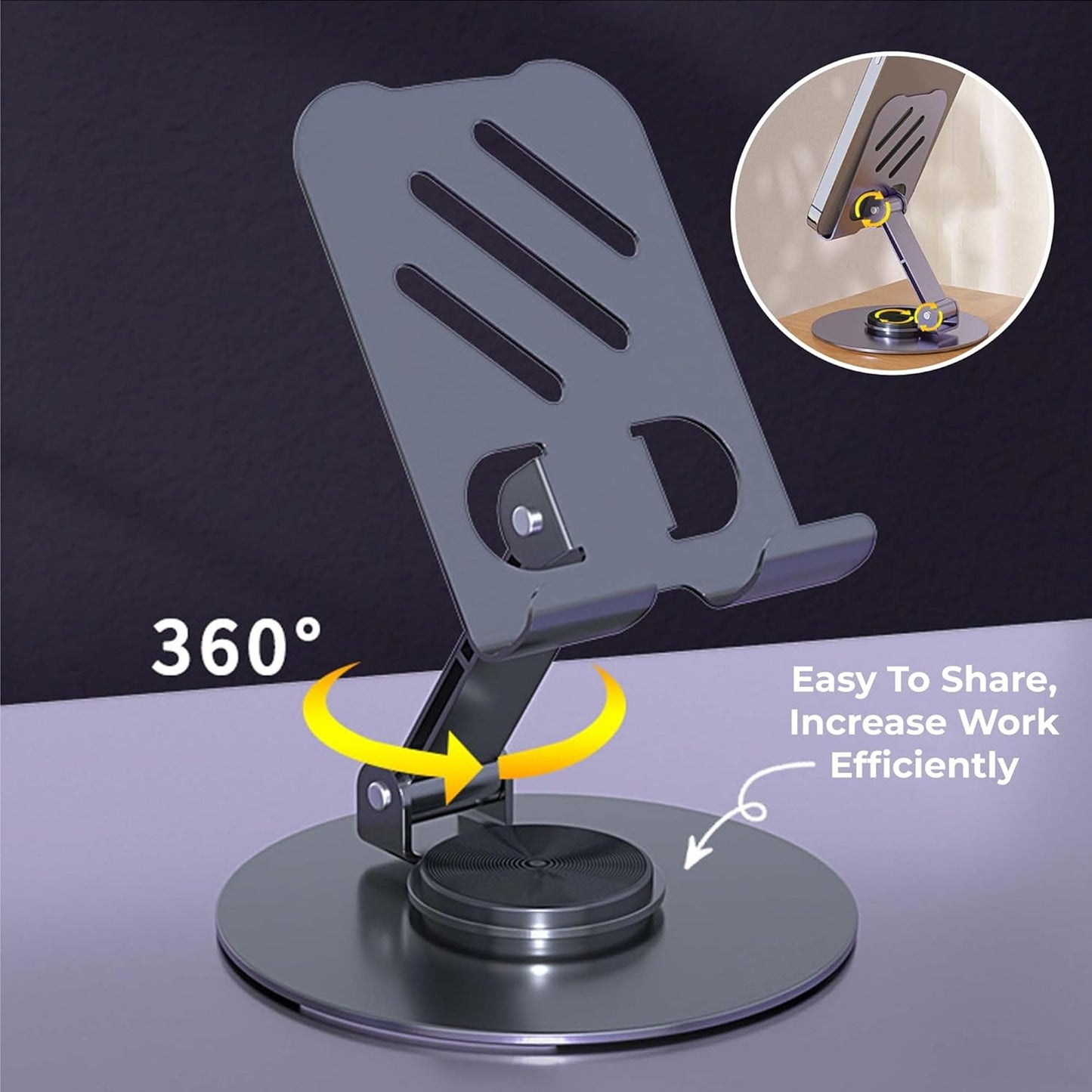 Mobile Holder Tablet Stand 360 Rotatable Adjustable Foldable Desktop Phone Holder For Bed Home Dining Room