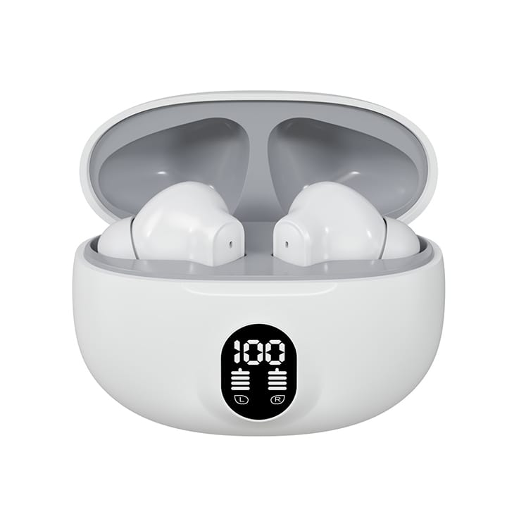 895B Wireless Bluetooth Earbuds with LED Display – Stereo Earbuds, Bluetooth 5.3, Type-C Fast Charging, Mic for Android & iPhone (Random Color)