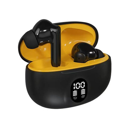 895B Wireless Bluetooth Earbuds with LED Display – Stereo Earbuds, Bluetooth 5.3, Type-C Fast Charging, Mic for Android & iPhone (Random Color)